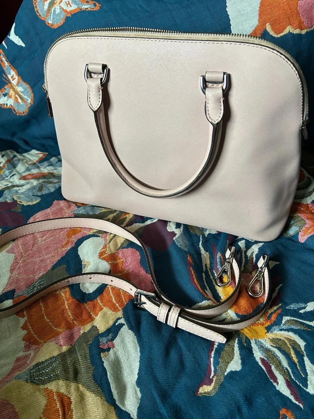 Michael Kors Blush Dome Satchel with Detachable Strap